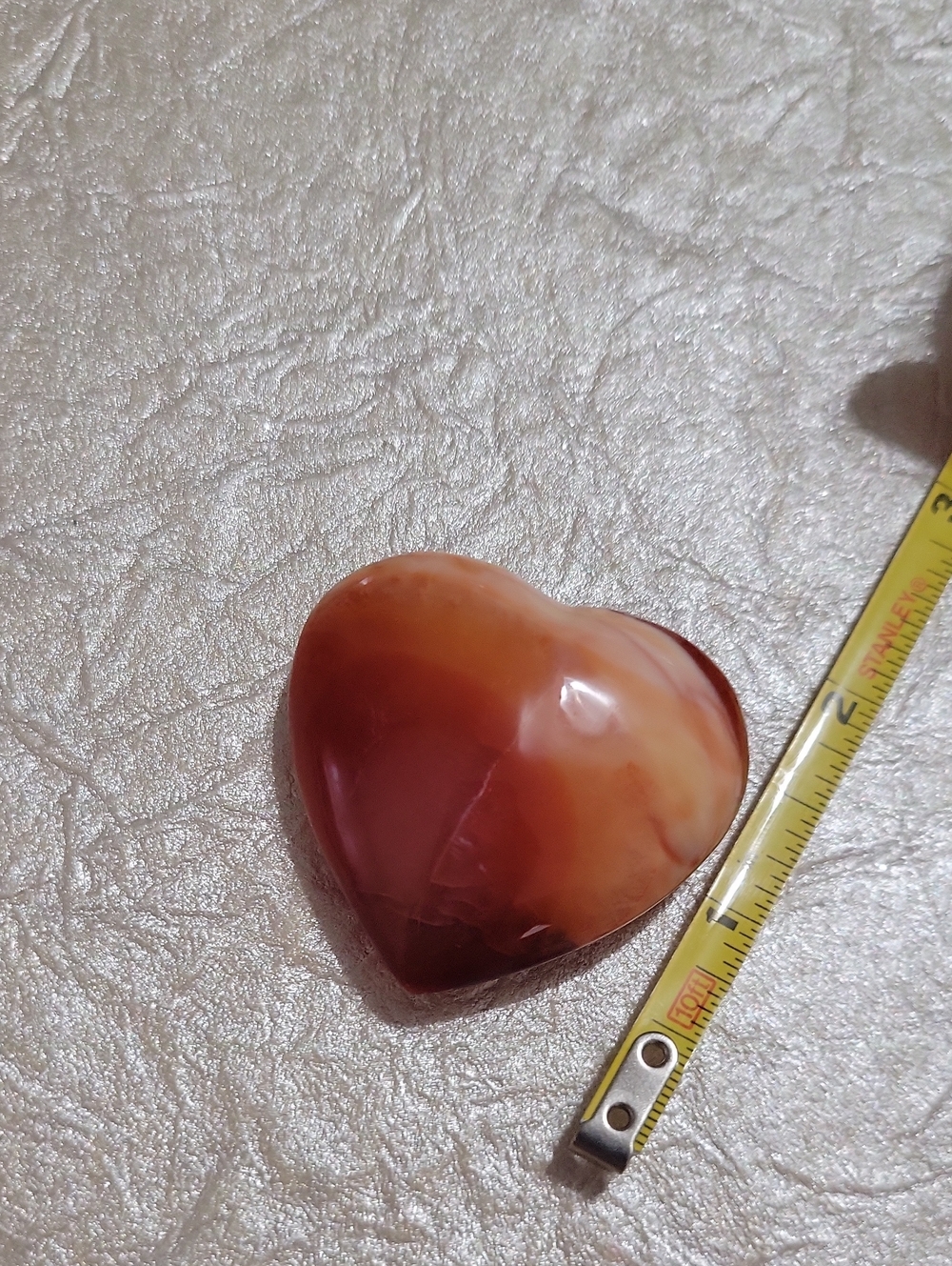 Carnelian Crystal Heart - Picture 3 of 4